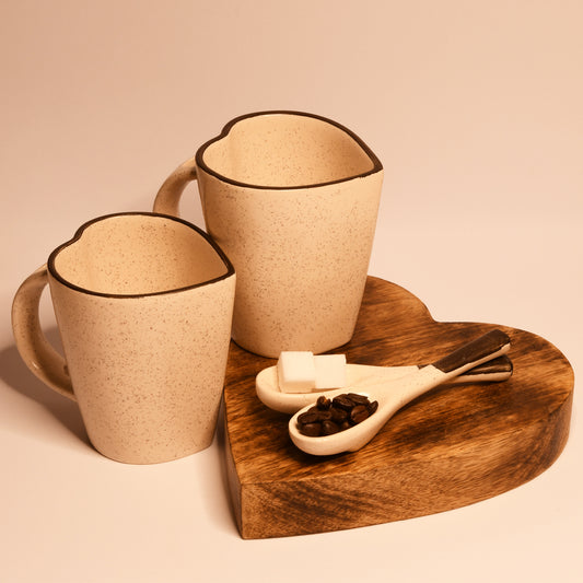 Forever Together Heart Shaped Coffee Mug and Spoon Set