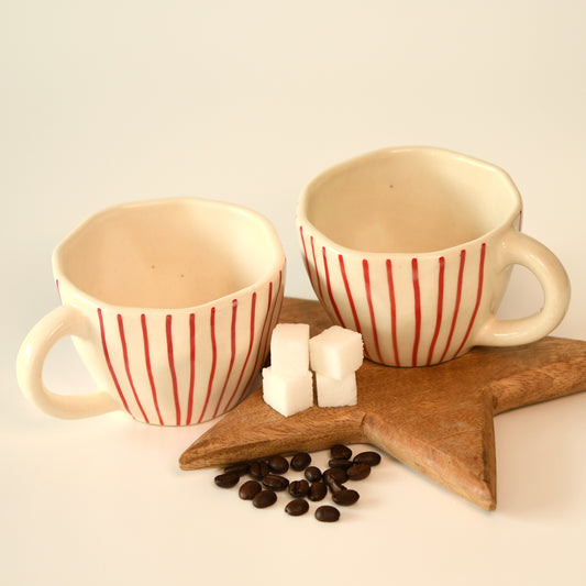 Ruby Fire Ceramic Cup Set of 2
