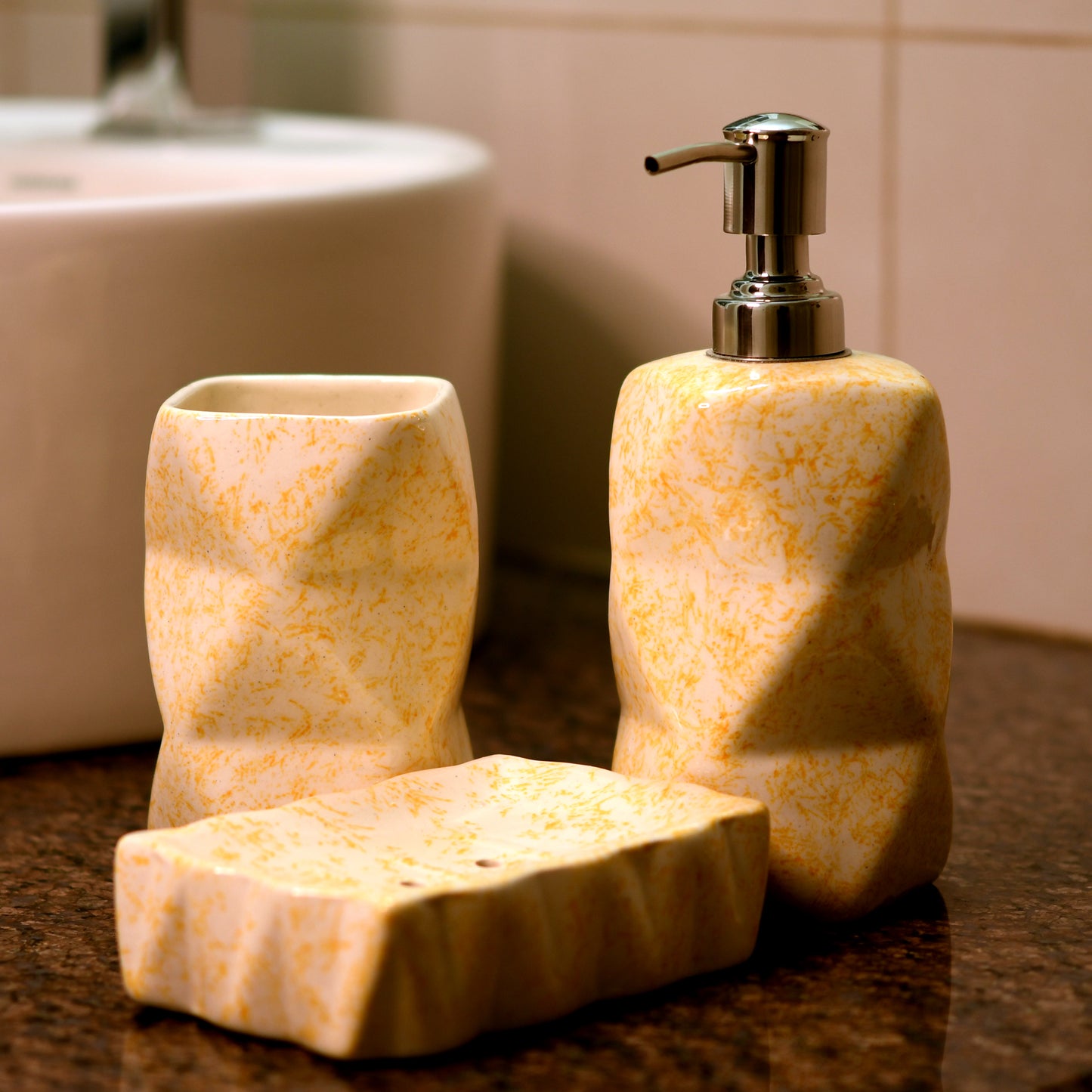 WildFire 3 Piece Bathroom Set - Yellow