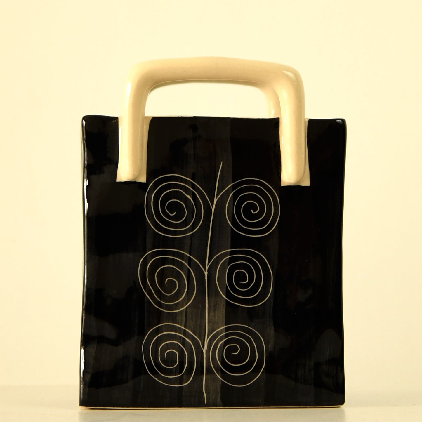 Midnight Swirls Black Cutlery Holder Basket