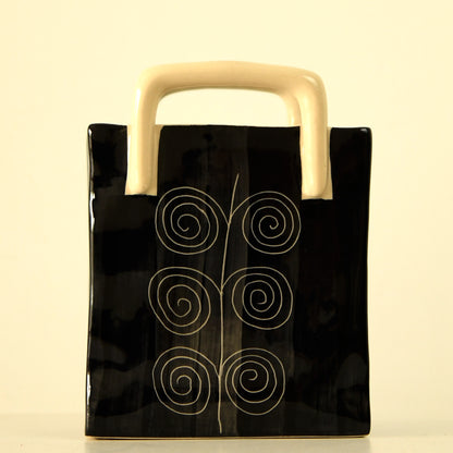 Midnight Swirls Black Cutlery Holder Basket