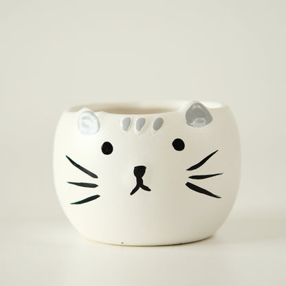 His & Hers Cute Kitty Planter Set of 2