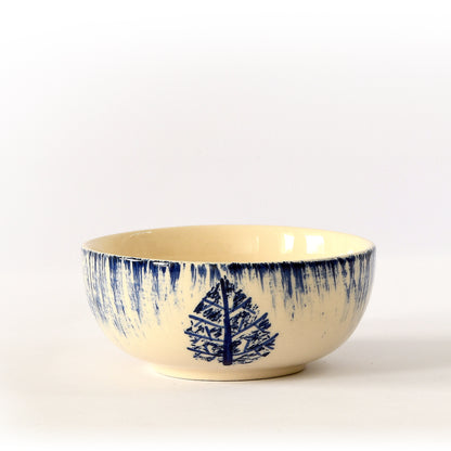 Bowl Katori Set of 2 - Blue Leaf Elegance