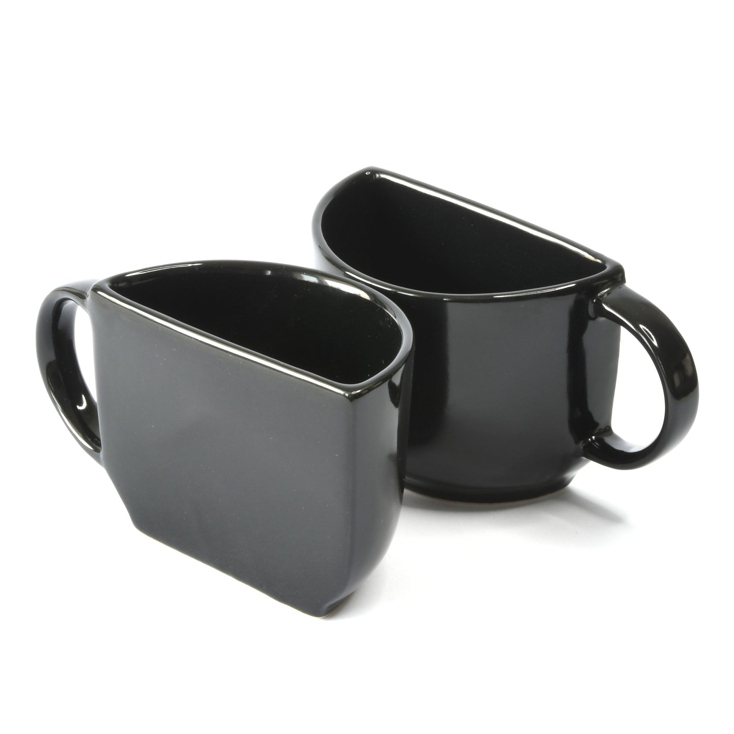 Duo Delight Half-Mug Cup Set of 2 - Black