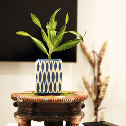 MeshCraft Ceramic Planter - Blue