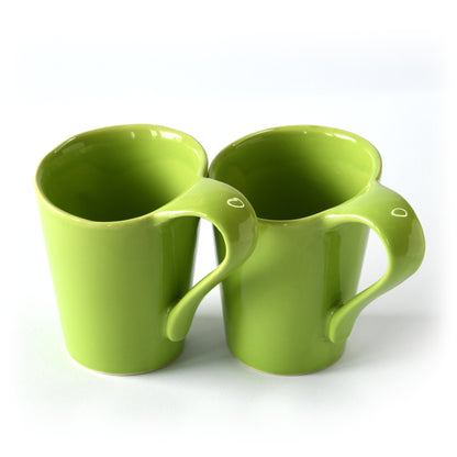 Twin Harmony Coffee Mug Set of 2 - Green