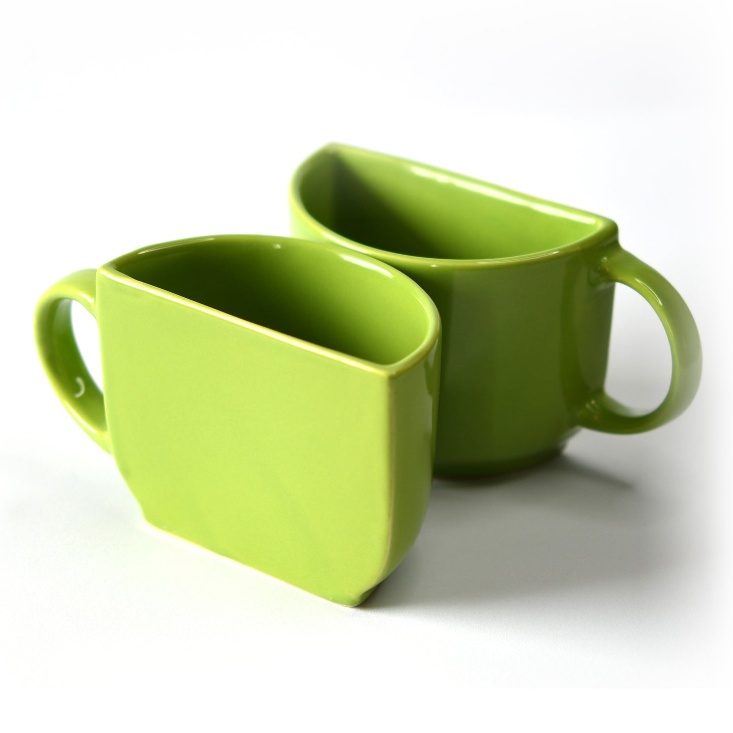 Duo Delight Half-Mug Cup Set of 2 - Green