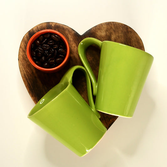 Twin Harmony Coffee Mug Set of 2 - Green