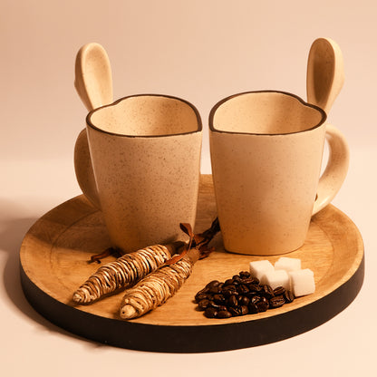 Forever Together Heart Shaped Coffee Mug and Spoon Set