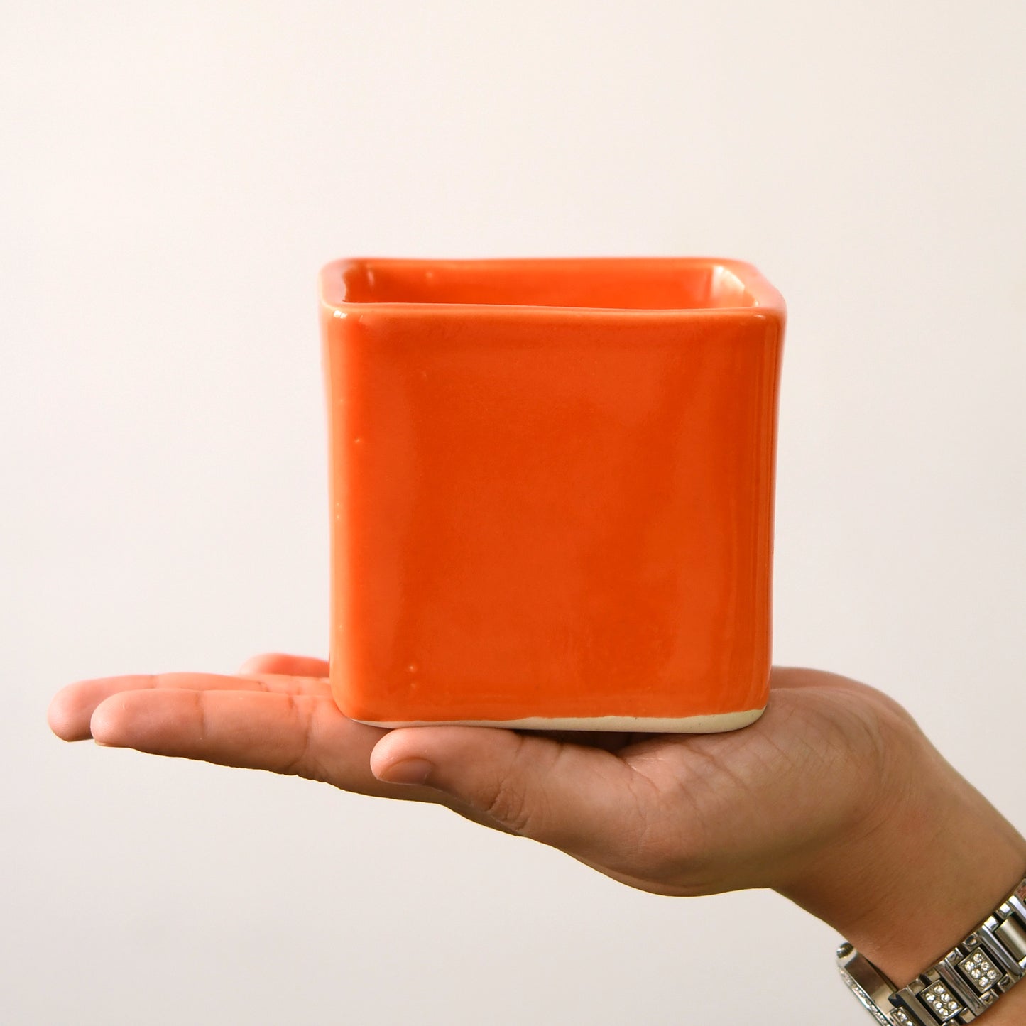 ColourPop Cube Plant Holder - Orange