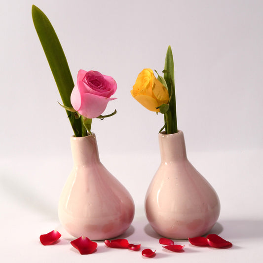 Tilt 'n' Bloom Flower Bottle Pot Set of 2 - Pink