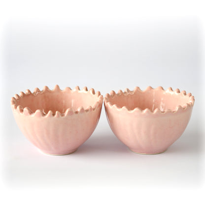 Pretty in Pink Dessert Bowl Set of 2