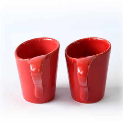 Twin Harmony Coffee Mug Set of 2 - Red