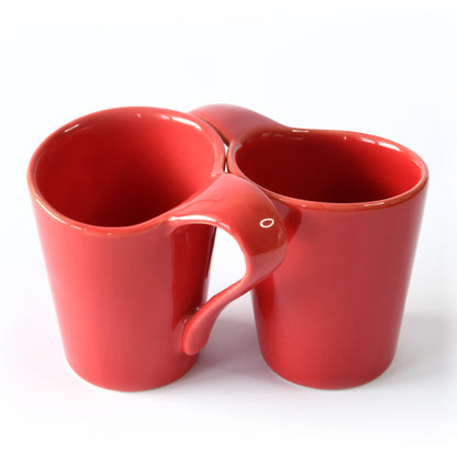 Twin Harmony Coffee Mug Set of 2 - Red