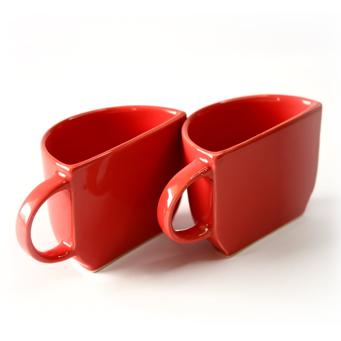 Duo Delight Half-Mug Cup Set of 2 - Red