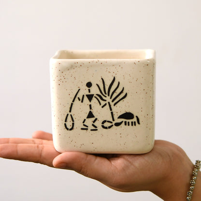 Warli Tales Square Planter