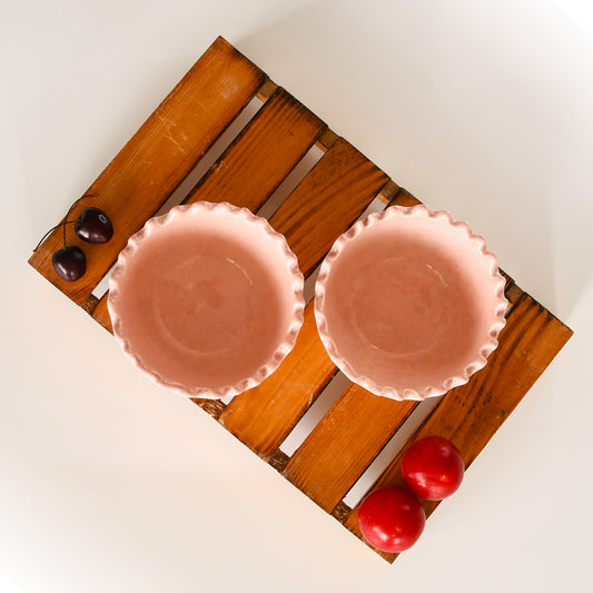 Pretty in Pink Dessert Bowl Set of 2