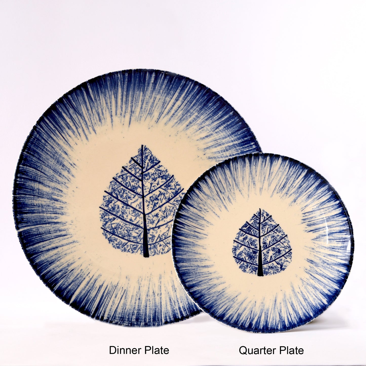 Blue Leaf Elegance Dinner Set