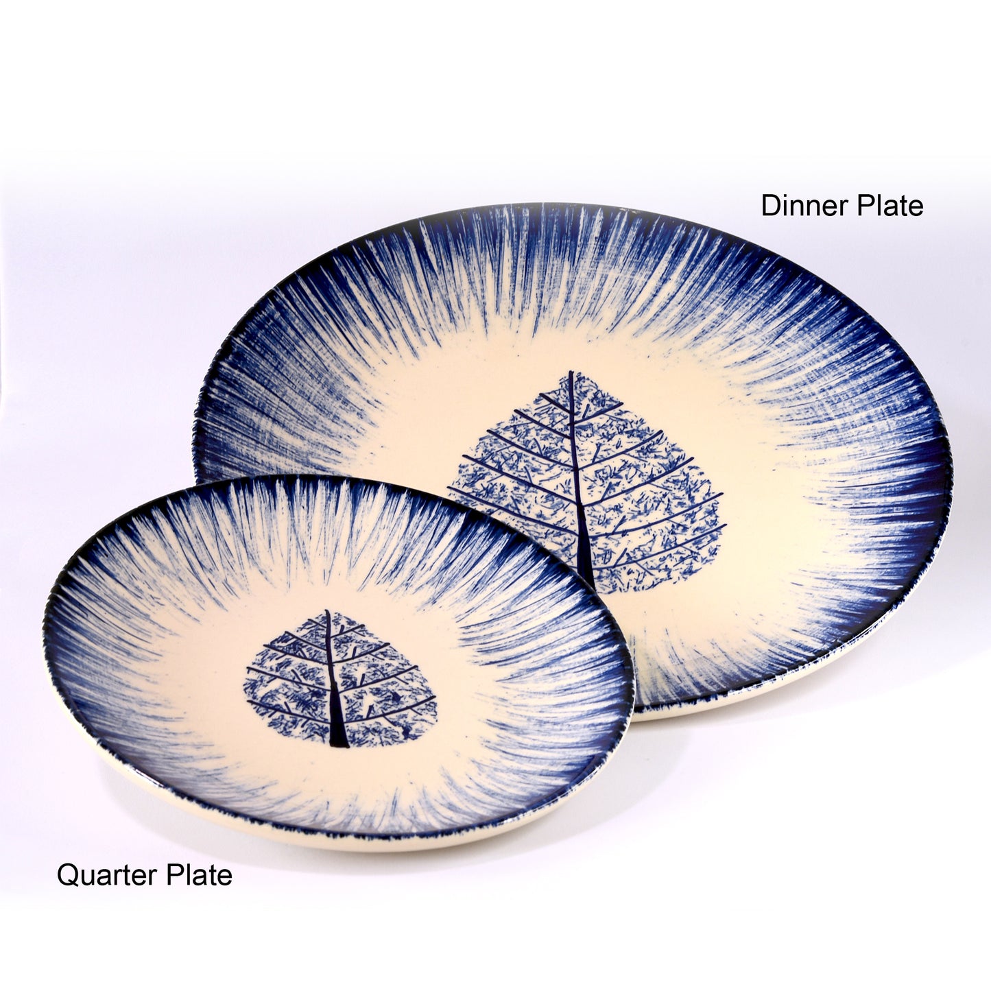 Blue Leaf Elegance Dinner Set