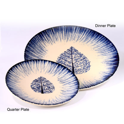 Blue Leaf Elegance Dinner Set