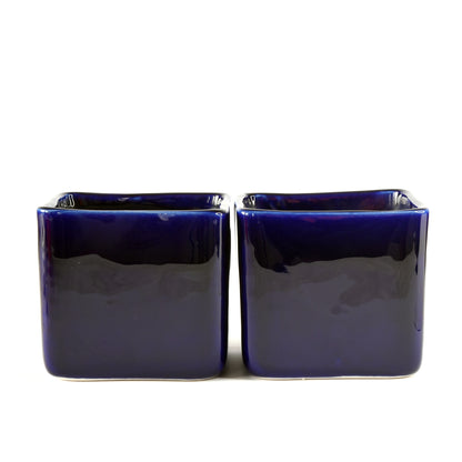 ColourPop Cube Plant Holder - Dark Blue