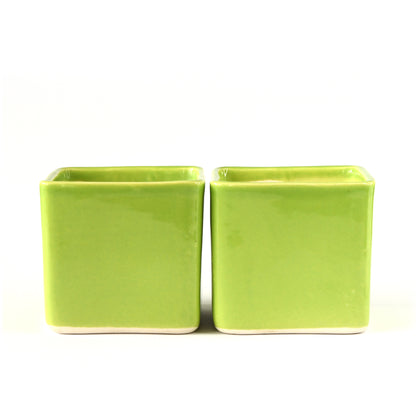 ColourPop Cube Plant Holder - Green